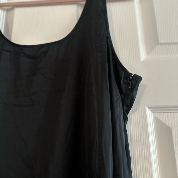 NWOT ABERCROMBIE & FITCH BLACK SATIN STRAP DRESS XL - Picture 2 of 4